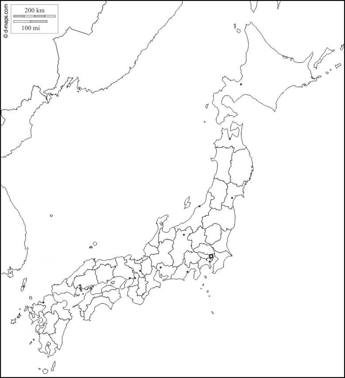 Пустая карта Японии